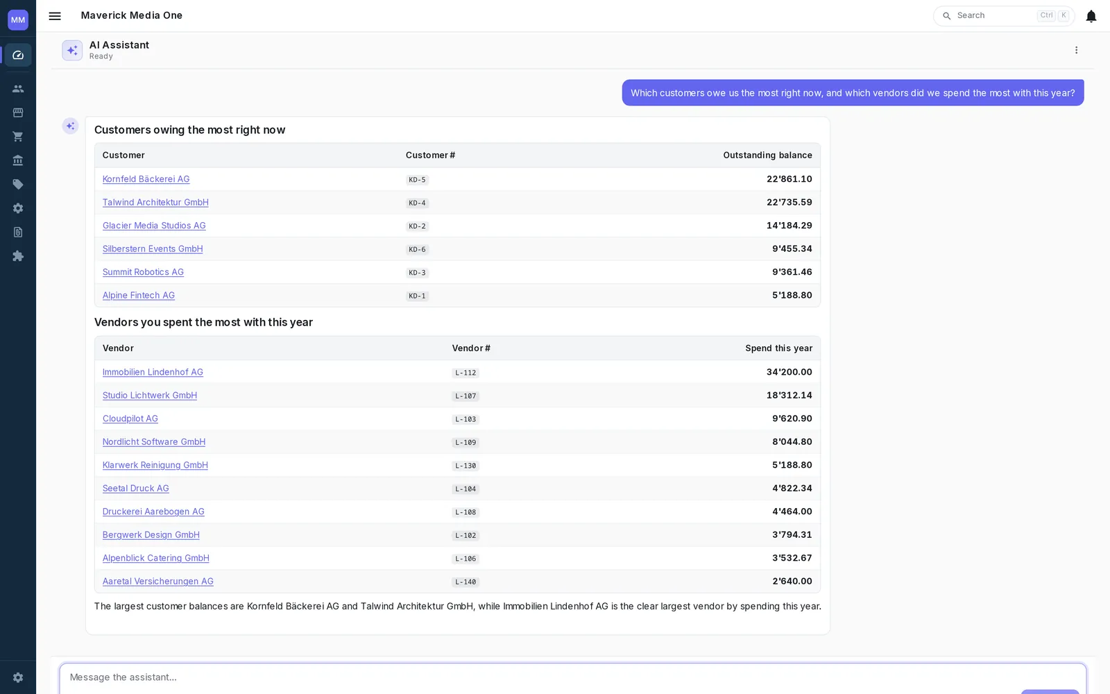 AI chat — ask your books anything — neoo